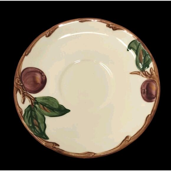 2 Sets Franciscan Apple Cups Saucers 1940s Hand Decorated in California USA READ - Picture 11 of 16